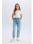 Kız Çocuk Mom Fit Standart Paça Jean Pantolon D9155A825SP 2
