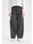 Kız Çocuk Wide Leg Geniş Bol Paça Beli Lastikli Basic Düz Eşofman Altı D3889A824WN 4