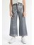 Kız Çocuk Wide Leg Geniş Bol Paça Parlak Jean Pantolon C2019A824SP 4