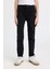 Erkek Çocuk Okul Slim Fit Dar Kesim Düz Paça Cepli Siyah Basic Düz Jean Pantolon 4