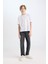 Erkek Çocuk Loose Fit Düz Paça Cepli Basic Düz Jean Pantolon C3698A824WN 2