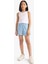 Kız Çocuk Beli Lastikli Jean Şort B6386A825SM 3
