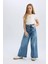 Kız Çocuk Wide Leg Geniş Bol Paça Jean Pantolon D9697A825SM 3