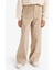 Kız Çocuk Wide Leg Geniş Paça Pamuklu Okul Pantolonu 4