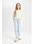 Kız Çocuk Standart Fit Beli Paçası Lastikli Basic Düz Jogger Eşofman Altı D3206A824WN 2