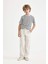 Erkek Çocuk Kargo Fit Düz Paça Jean Pantolon B5744A824SM 5