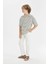 Erkek Çocuk Standart Paça Keten Görünümlü Pantolon C2981A824SM 4