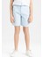 Erkek Çocuk Cepli Basic Düz Gabardin Şort C2955A824SM 4