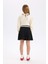 Kız Çocuk Siyah Basic Düz Düğmeli Pileli Twill Okul Eteği D1291A824AU 6