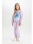Kız Çocuk Disney Lilo & Stitch Beli Lastikli Standart Fit Jogger Eşofman Altı D3224A824WN 2