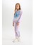 Kız Çocuk Disney Lilo & Stitch Beli Lastikli Standart Fit Jogger Eşofman Altı D3224A824WN 3