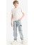 Erkek Çocuk Kargo Cepli Esnek Bantlı Jogger Paça Jean Pantolon E0246A825SM 3