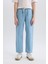 Erkek Çocuk Straight Fit Düz Paça Basic Düz Jean Pantolon B5740A825SM 4