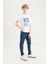 Erkek Çocuk Slim Fit Dar Kesim Düz Paça Basic Düz Jean Pantolon D6649A825SM 2