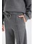 Kız Çocuk Antrasit Wide Leg Geniş Bol Paça Beli Lastikli Cepli Eşofman Altı D4640A824WN 5