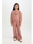 Kız Çocuk Wide Leg Geniş Bol Paça Beli Lastikli Eşofman Altı D3974A824WN 3