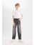 Erkek Çocuk Loose Fit Düz Paça Basic Düz Jean Pantolon D6489A825SM 3