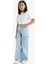 Kız Çocuk Wide Leg Kargo Geniş Paça Jean Pantolon E5878A825AU 2