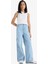 Kız Çocuk Wide Leg Kargo Geniş Paça Jean Pantolon E5879A825AU 3