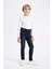 Erkek Çocuk Slim Fit Dar Kesim Düz Paça Cepli Jean Pantolon C5706A824WN 5