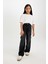 Kız Çocuk Wide Leg Kargo Cepli Geniş Bol Paça Antrasit Jean Pantolon D7177A824WN 1