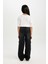 Kız Çocuk Wide Leg Kargo Cepli Geniş Bol Paça Antrasit Jean Pantolon D7177A824WN 7