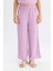 Kız Çocuk Wide Leg Geniş Bol Paça Beli Lastikli Bürümcük Pantolon C5372A824SM 4