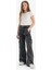 Kız Çocuk Wide Leg Kargo Geniş Bol Paça Pamuklu Jean Pantolon D7090A825SP 2