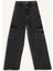 Kız Çocuk Wide Leg Kargo Geniş Bol Paça Pamuklu Jean Pantolon D7090A825SP 7