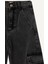 Kız Çocuk Wide Leg Kargo Geniş Bol Paça Pamuklu Jean Pantolon D7090A825SP 8