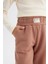 Kız Çocuk Standart Fit Beli Paçası Lastikli Basic Düz Jogger Eşofman Altı D3206A824WN 5