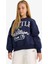 Kız Çocuk Relax Fit Bisiklet Yaka Baskılı Sweatshirt D4384A824WN 1