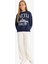 Kız Çocuk Relax Fit Bisiklet Yaka Baskılı Sweatshirt D4384A824WN 2