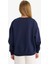 Kız Çocuk Relax Fit Bisiklet Yaka Baskılı Sweatshirt D4384A824WN 6
