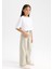 Kız Çocuk Wide Leg Geniş Bol Paça Cepli Pantolon D3720A824WN 4