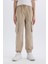 Erkek Çocuk Kargo Cepli Beli Bağcıklı Lastikli Paça Jogger Paça Gabardin Pantolon C6623A824AU 4