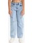 Kız Çocuk Baggy Fit Geniş Bol Paça Jean Pantolon E1742A825SM 4