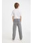 Erkek Çocuk Straight Fit Düz Paça Cepli Gri Basic Düz Jean Pantolon C3697A824WN 5