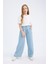 Kız Çocuk Wide Leg Geniş Paça Jean Pantolon D7103A825SM 4