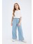 Kız Çocuk Wide Leg Geniş Paça Jean Pantolon D7103A825SM 5