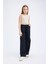 Kız Çocuk Beli Lastikli Wide Leg Geniş Bol Paça Pamuklu Pantolon D7611A825SM 2