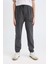 Erkek Çocuk Kargo Cepli Beli Bağcıklı Lastikli Paça Jogger Paça Gabardin Pantolon C7555A824WN 3