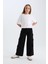Kız Çocuk Wide Leg Kargo Geniş Paça Jean Pantolon D7373A825SM 4