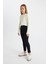 Kız Çocuk Skinny Fit Dar Paça Cepli Siyah Pantolon C7505A824AU 3