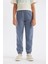 Kız Çocuk Gri Standart Fit Beli Paçası Lastikli Cepli Basic Düz Okul Jogger Eşofman Altı X9036A624AU 4
