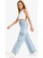 Kız Çocuk Wide Leg Kargo Geniş Paça Jean Pantolon C8540A824AU 2