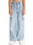 Kız Çocuk Wide Leg Kargo Geniş Paça Jean Pantolon C8540A824AU 4