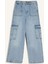 Kız Çocuk Wide Leg Kargo Geniş Paça Jean Pantolon C8540A824AU 8