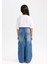 Kız Çocuk Wide Leg Kargo Geniş Paça Jean Pantolon C8540A824AU 6