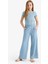 Kız Çocuk Wide Leg Geniş Bol Paça Beli Lastikli Eşofman Altı C1180A825SM 1
